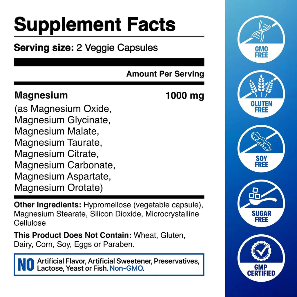 Magnesium Complex informations nutritionnelles